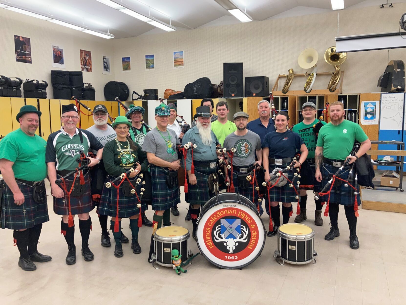Caledonian bagpipes and drums